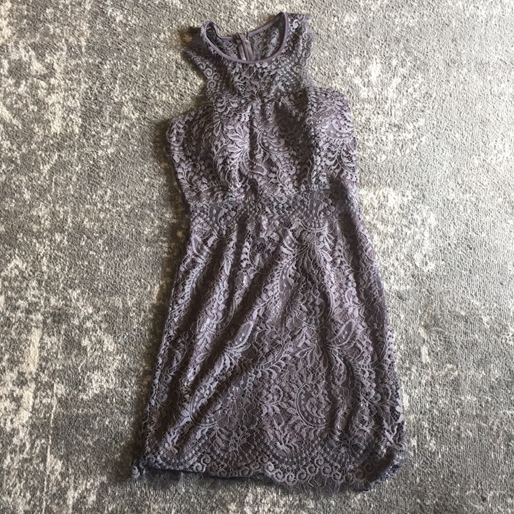 Grey lace dress
